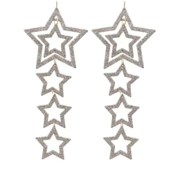 KAEMINGK Addobbi Natalizi-Set di 2 stelle di Natale da appendere (7.5 cm) Cassiopéa Champagne