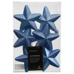 KAEMINGK Addobbi Natalizi-Set di 6 stelle di Natale da appendere (H7 cm) Alpine