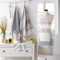 Set di 3 strofinacci cotone tessuto (40 x 40 cm) Illiabe Bianco