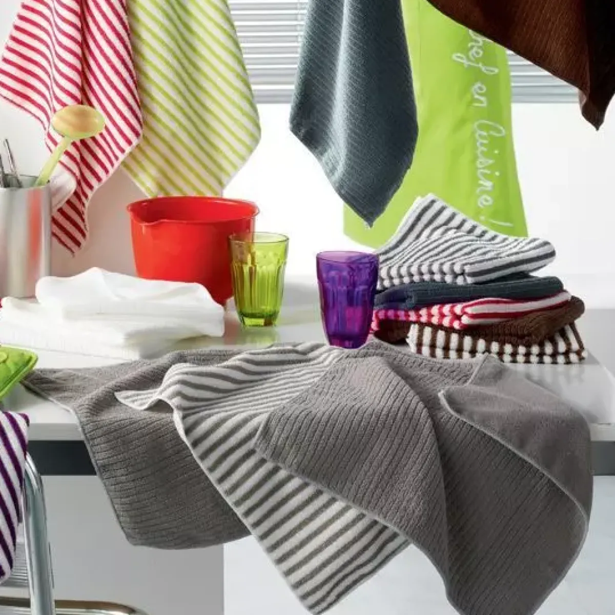 DOUCEUR D'INTERIEUR Accessori Cucina-Set di 3 strofinacci Cuistot