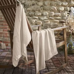 Set di 2 strofinacci garza di cotone (70 cm) Gaïa Beige pampa