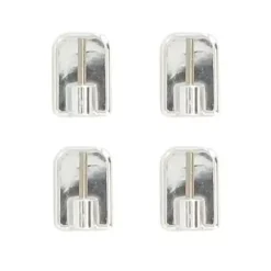 Set di 4 supporti adesivi cromato