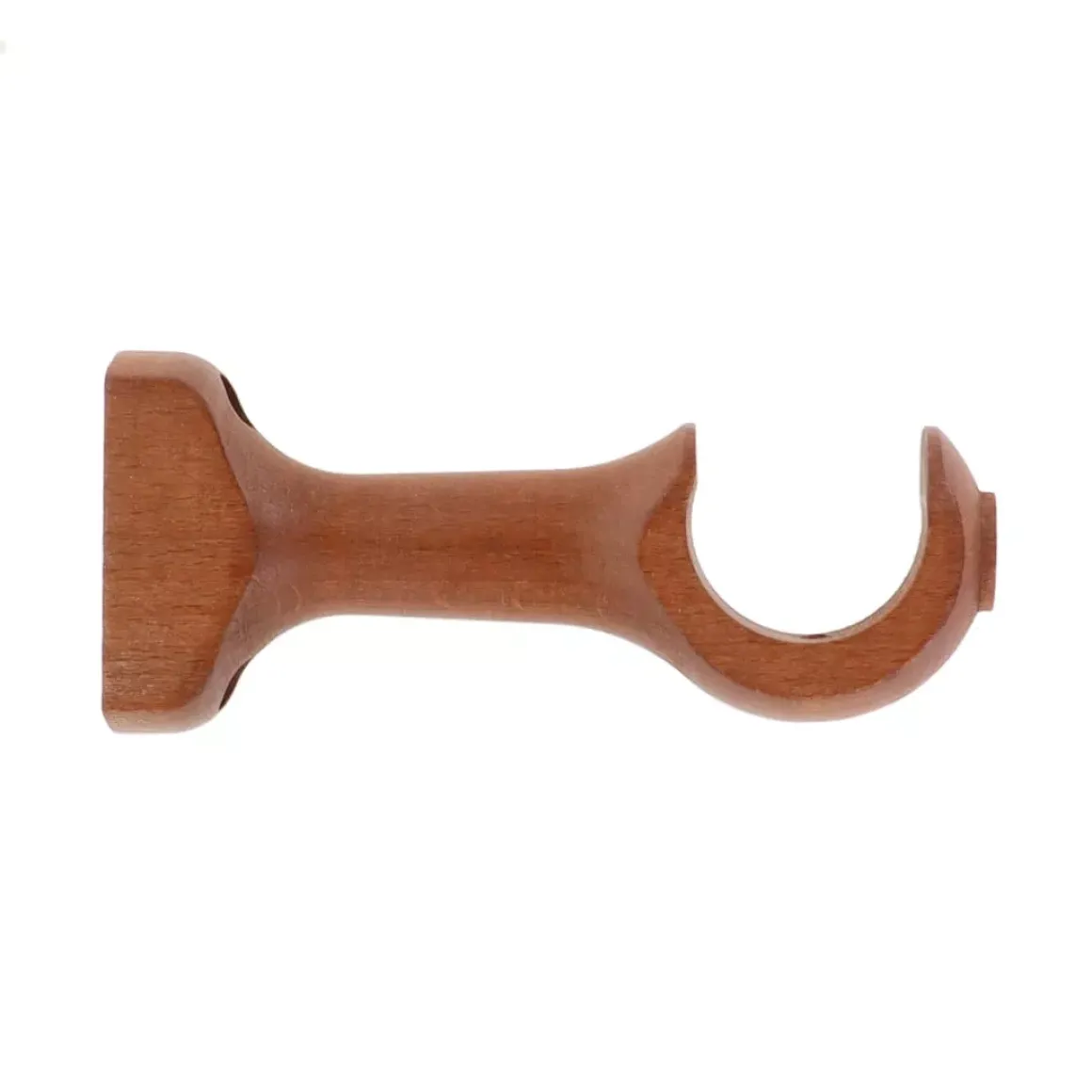 Set di 2 supporti asta fissi in legno (L11.5 cm/ D28 mm) Nils grondaia Naturale
