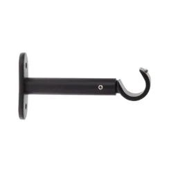 Set di 2 supporti fissi (L90 / D20 mm) Jim gouttière Nero opaco