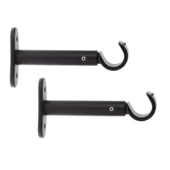 Set di 2 supporti fissi (L90 / D20 mm) Jim gouttière Nero opaco