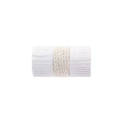 Set di 2 tappi per asta in legno cerusato (D28 mm) Soren corda Bianco