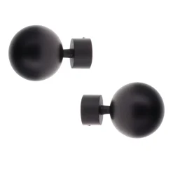 Set di 2 terminali per tenda (D28 mm) Gaia Nero opaco