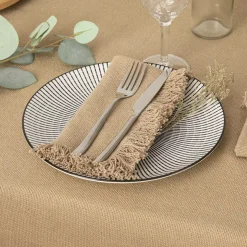 Set di 2 tovaglioli cotone Maha Beige