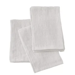 Set di 3 tovaglioli lino lavato (40 x 40 cm) Louise Bianco