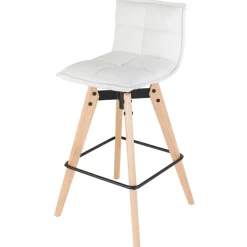 Sgabello Alto-Sgabello da bar girevole con schienale (Altezza seduta 75cm) Osla