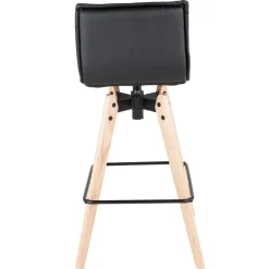 Sgabello Alto-Sgabello da bar girevole con schienale (Altezza seduta 75cm) Osla