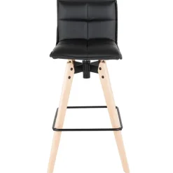 Sgabello Alto-Sgabello da bar girevole con schienale (Altezza seduta 75cm) Osla