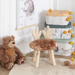 Atmosphera cru017dateur d'intu017drieur for kids Mobili Bambini-Sgabello per bambini ecopelliccia (38 cm) Cervo
