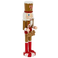 FEERIC LIGHTS Babbo Natale Animali E Personaggi-Soldatino Schiaccianoci in legno (H38 cm) Pan di zenzero