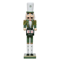 KAEMINGK Babbo Natale Animali E Personaggi-Soldatino Schiaccianoci in legno (H38 cm) Henri e Calendario