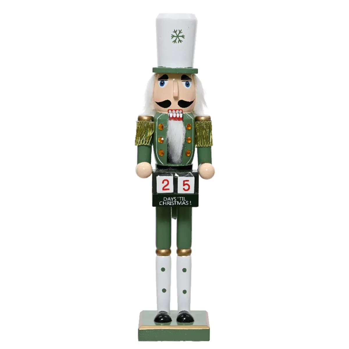 KAEMINGK Babbo Natale Animali E Personaggi-Soldatino Schiaccianoci in legno (H38 cm) Henri e Calendario