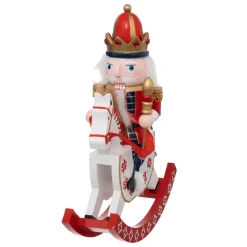 Feeric Lights & Christmas Babbo Natale Animali E Personaggi-Soldato schiaccianoci (29 cm) Cavallo a dondolo