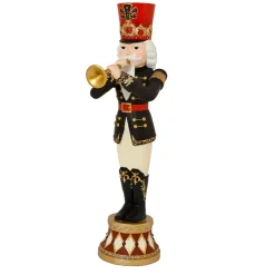 EMINZA Babbo Natale Animali E Personaggi|Personaggi E Oggetti Grande Dimensione-Soldato schiaccianoci Gigante (H195 cm) Evariste il trombettista