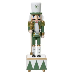 KAEMINGK Babbo Natale Animali E Personaggi-Soldato Schiaccianoci in legno (H30 cm) Edouard Imperiale e bianco