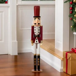 KAEMINGK Babbo Natale Animali E Personaggi-Soldato Schiaccianoci in legno (H76 cm) Gustave Vino