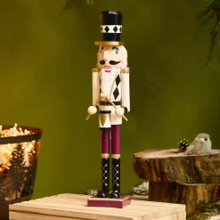 KAEMINGK Babbo Natale Animali E Personaggi-Soldato Schiaccianoci in legno (H50 cm) Gaby e il suo tamburo Imperiale
