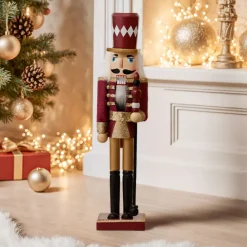 KAEMINGK Babbo Natale Animali E Personaggi-Soldato Schiaccianoci in legno (H38 cm) Edouard Imperiale Vino