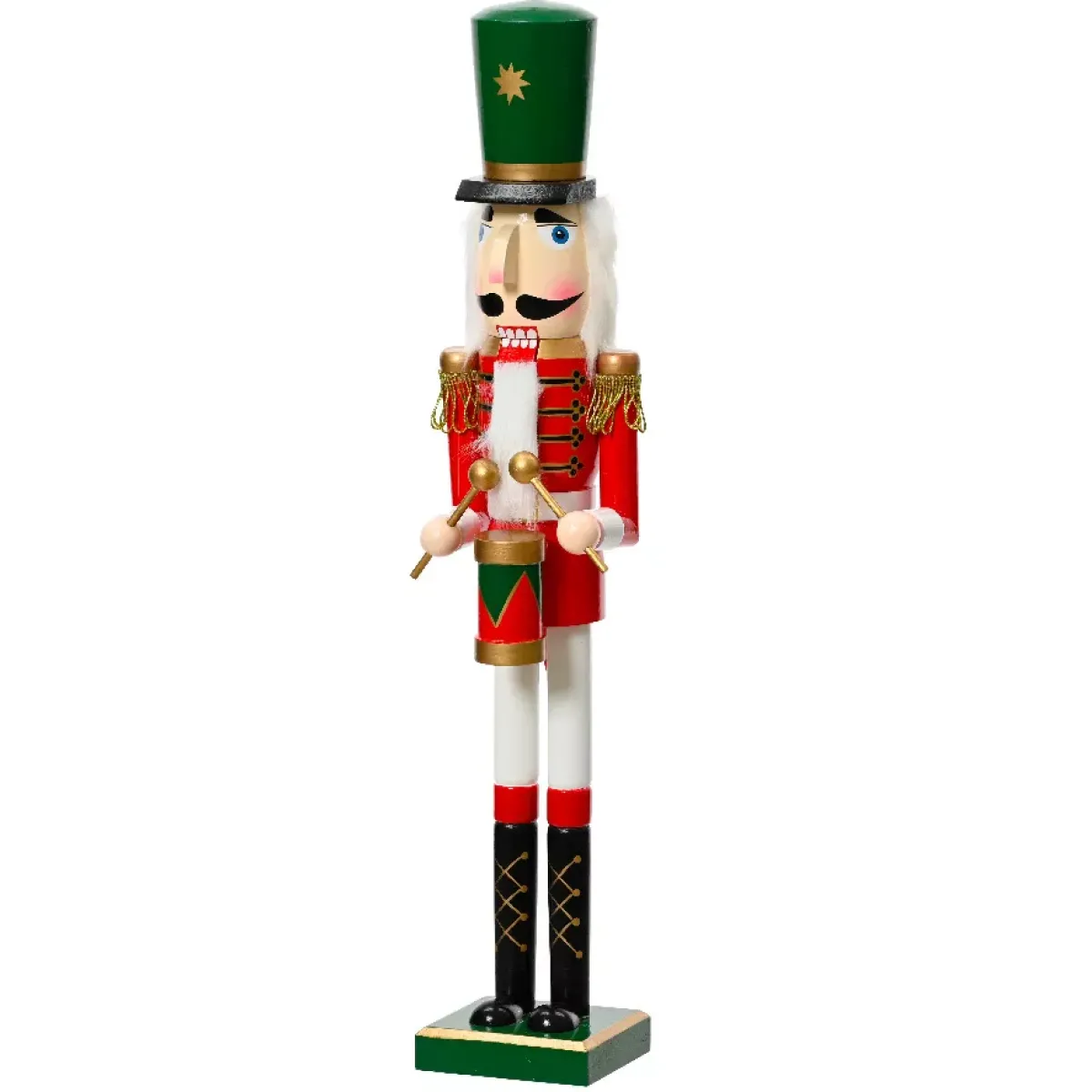 KAEMINGK Babbo Natale Animali E Personaggi-Soldato Schiaccianoci in legno (H50 cm) Gaby e il suo tamburo Imperiale