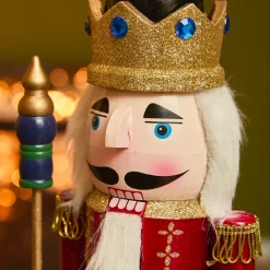 KAEMINGK Babbo Natale Animali E Personaggi-Soldato Schiaccianoci in legno (H38 cm) Augustin il principe