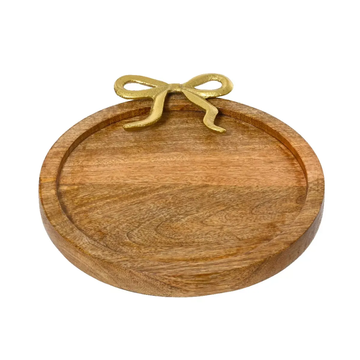 KAEMINGK Stoviglie Natalizie-Sottopiatto in di mango (D33 cm) Fiocco in oro