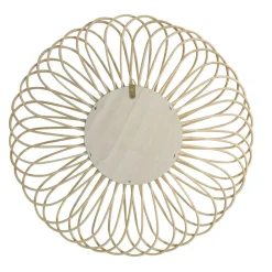 EMINZA Specchi-Specchio da parete con cornice in legno (44,5 cm) Elio