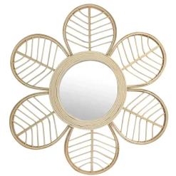 EMINZA Specchi-Specchio da parete con cornice in legno (44,5 cm) Nova