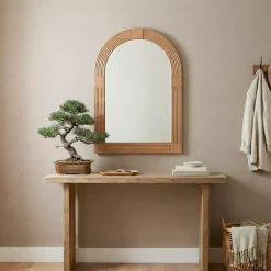 EMINZA Specchi-Specchio da parete con cornice in legno (80 cm) Swik