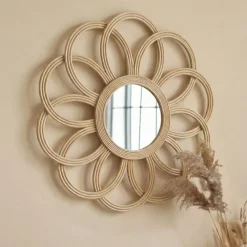 EMINZA Specchi-Specchio da parete in bambù (44,5 cm) Calenza