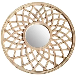 EMINZA Specchi-Specchio da parete in bambù (D44.5 cm) Orenna