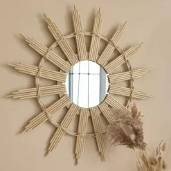 EMINZA Specchi-Specchio da parete in bambù (D44.5 cm) Almara
