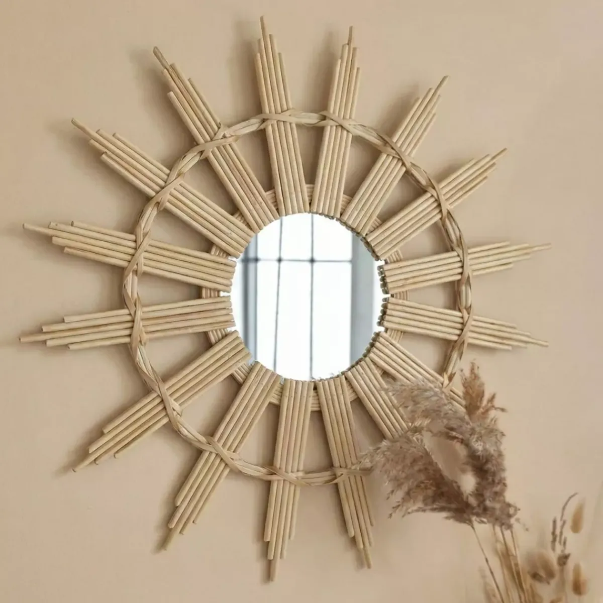 EMINZA Specchi-Specchio da parete in bambù (D44.5 cm) Almara