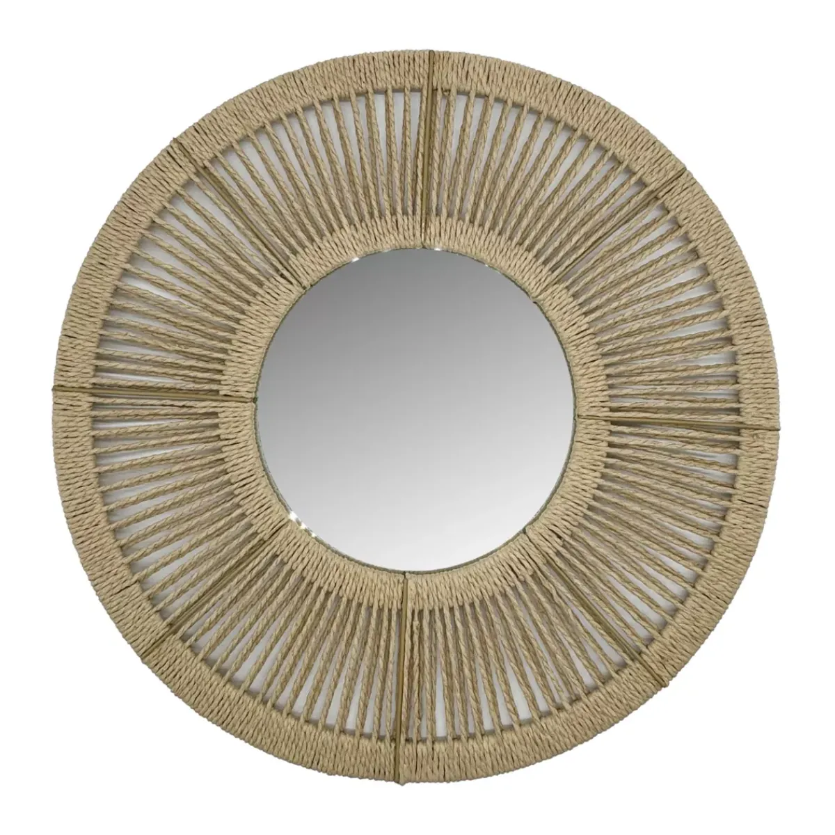 EMINZA Specchi-Specchio da parete rotondo in corda (D60 cm) Suva