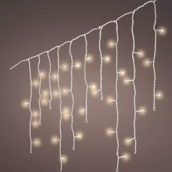 KAEMINGK Ghirlande Di Luci-Stalattite luminosa con pile 14 m 384 LED cavo bianco Durawise
