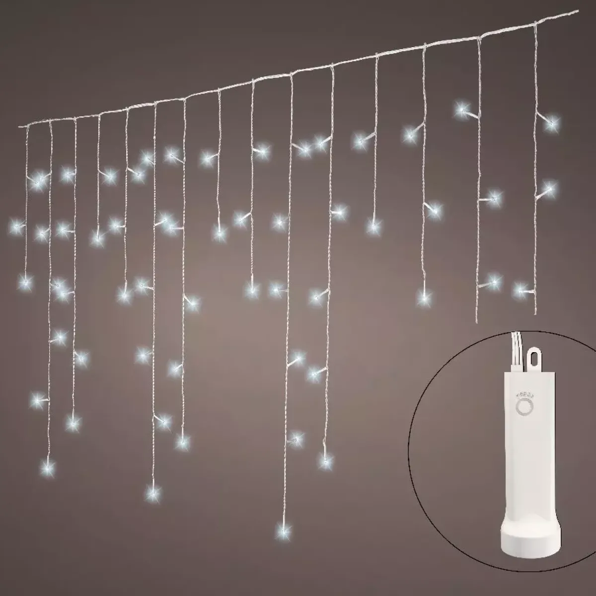 KAEMINGK Ghirlande Di Luci-Stalattite luminosa con pile 7 m 192 LED Durawise