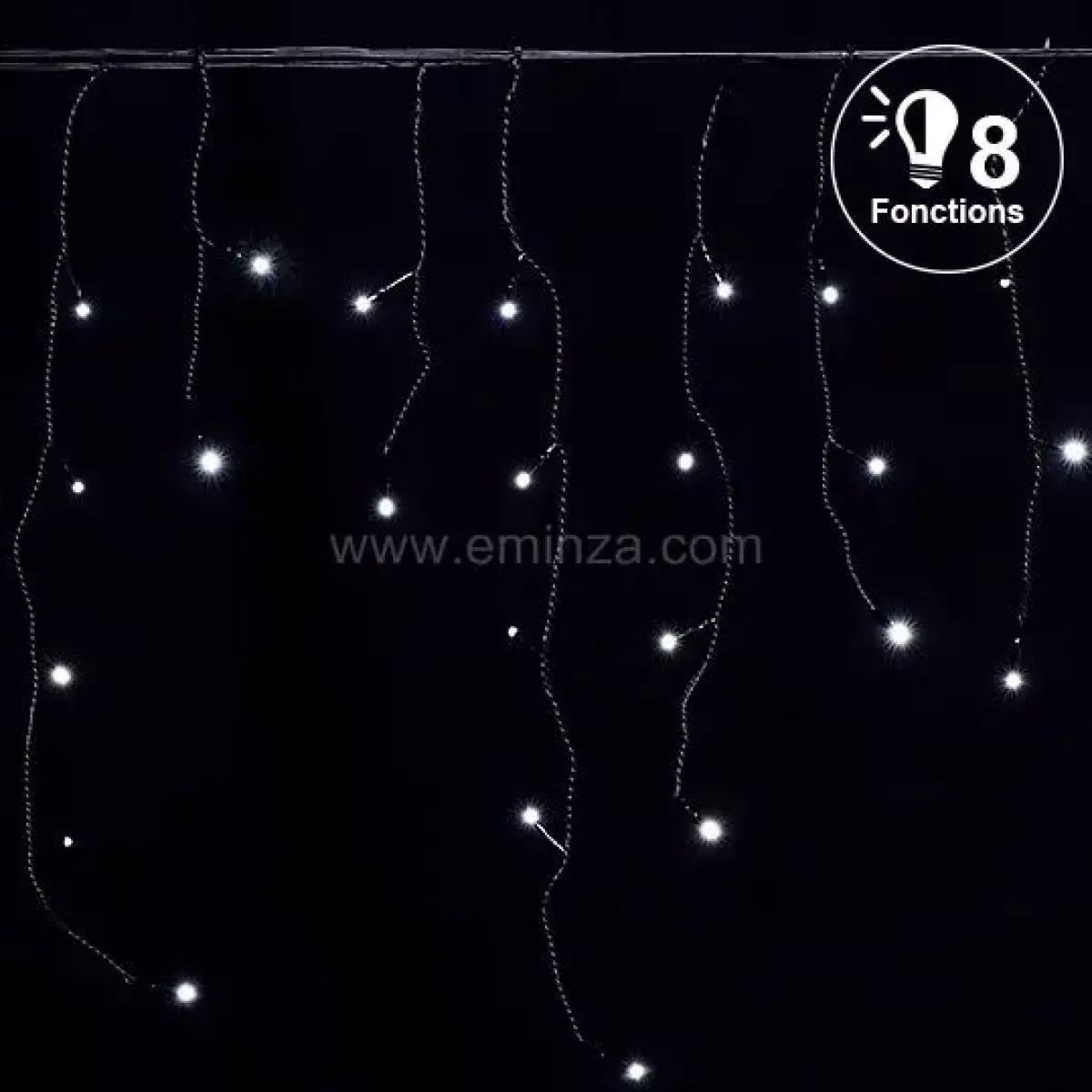 EMINZA Ghirlande Di Luci-Stalattite luminosa lung.7,50 m 175 LED CN