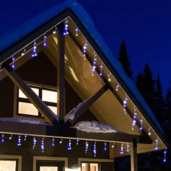 EMINZA Ghirlande Di Luci-Stalattite luminosa lung.7,50 m Bicolore Stars Blu e bianco freddo 175 LED
