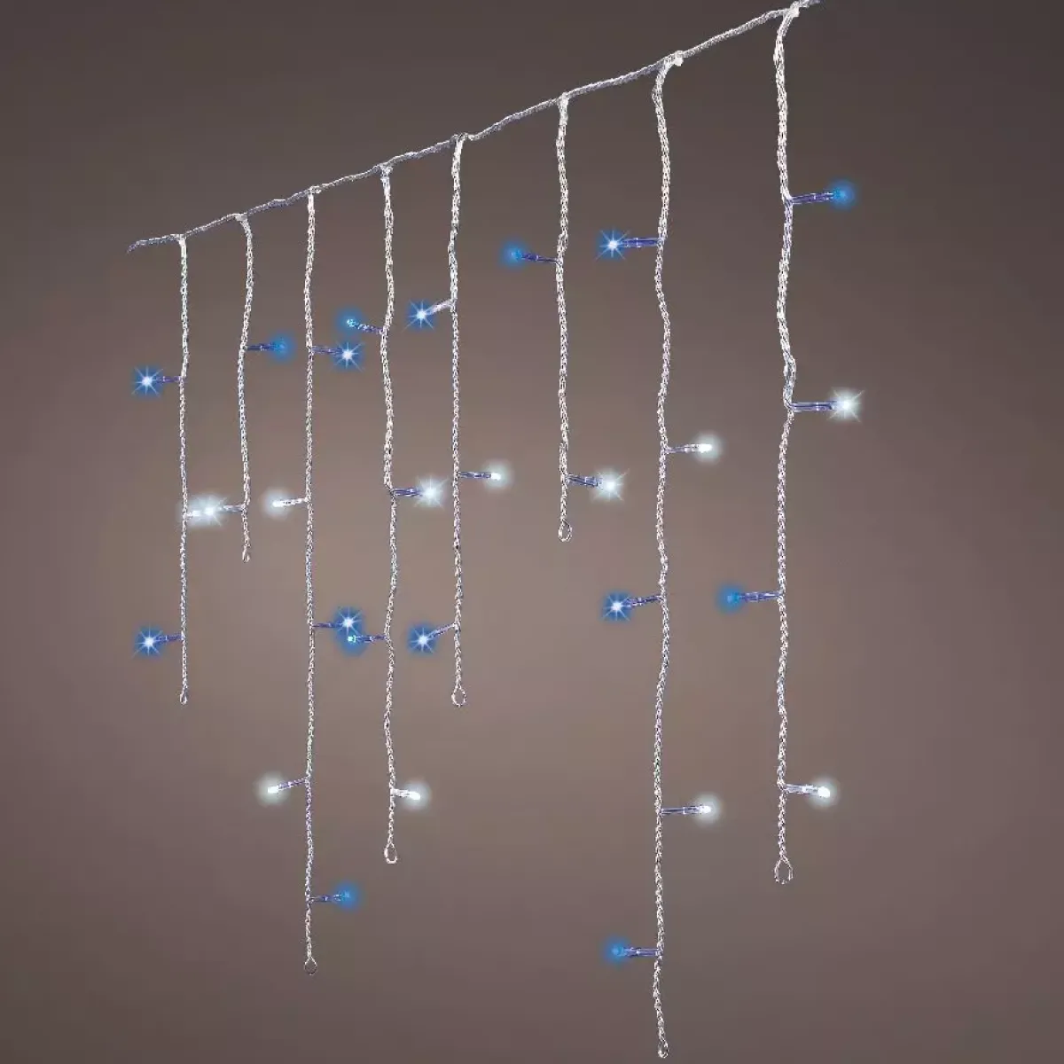 EMINZA Ghirlande Di Luci-Stalattite luminosa lung.7,50 m Bicolore Stars Blu e bianco freddo 175 LED
