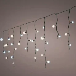EMINZA Ghirlande Di Luci-Stalattite luminosa 20 m 490 LED cavo nero Stars Bicolore Bianco caldo e freddo
