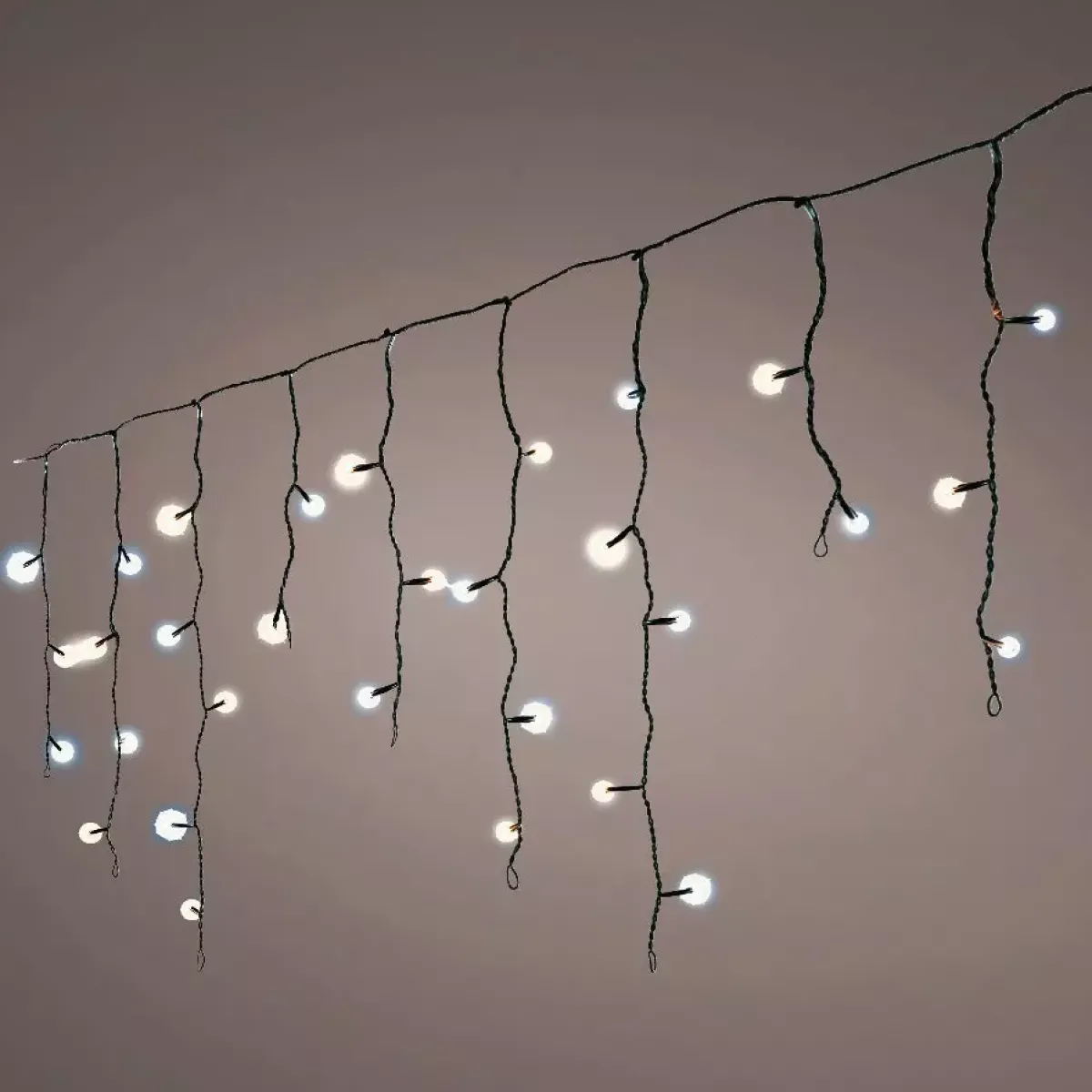 EMINZA Ghirlande Di Luci-Stalattite luminosa 20 m 490 LED cavo nero Stars Bicolore Bianco caldo e freddo