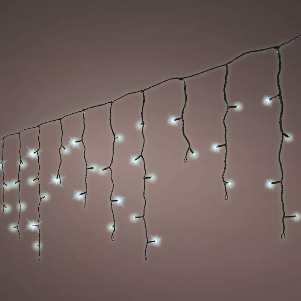 EMINZA Ghirlande Di Luci-Stalattite luminosa 30 m 900 LED cavo nero Stars Altezza grande XL Timer Bianco freddo