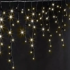 EMINZA Ghirlande Di Luci-Stalattite luminosa 11 m 259 LED cavo nero Stars Bianco caldo