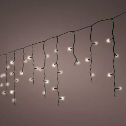 EMINZA Ghirlande Di Luci-Stalattite luminosa 20 m 490 LED cavo nero Stars Bianco caldo