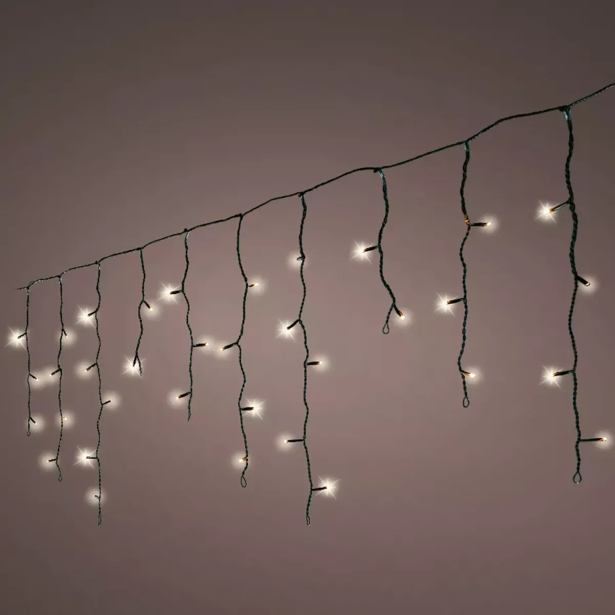 EMINZA Ghirlande Di Luci-Stalattite luminosa 30 m 900 LED cavo nero Stars Altezza Grande XL Timer Bianco Caldo