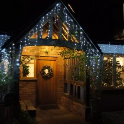 EMINZA Guilande Di Luci Grande Lunghezza|Ghirlande Di Luci-Stalattite luminosa Timer lung.30 m Bianco freddo 900 LED Stars XL CB