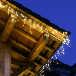 EMINZA Ghirlande Di Luci-Stalattitie luminosa lung.20 m Bianco caldo 490 LED CB